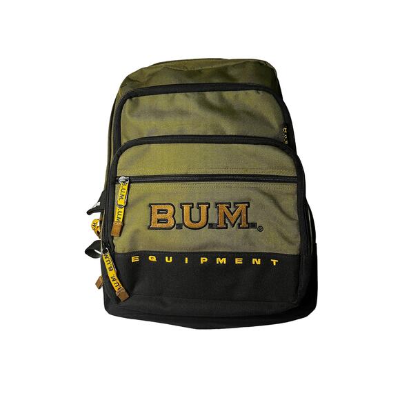 Vintage 1990's B.U.M Equipment Green/Black Backpack - Picture 5 of 5